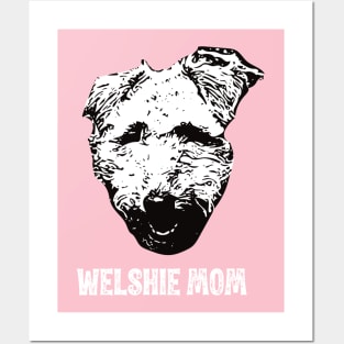 Welshie Mom Welsh Terrier Design Posters and Art